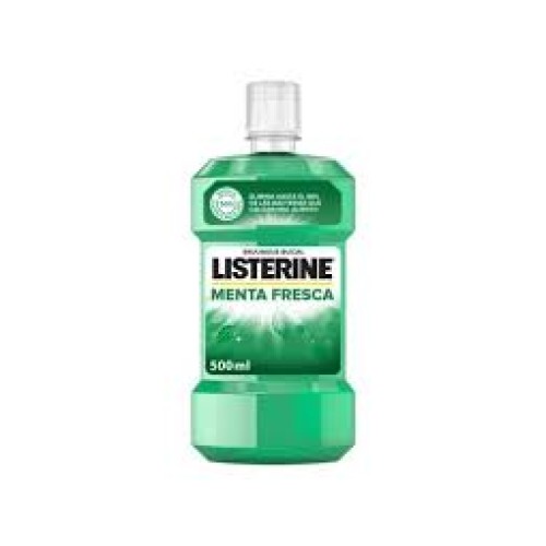 LISTERINE MENTA FRESCA 500 ML C/12 PASTAS DENTALES Y ENJUAGUES